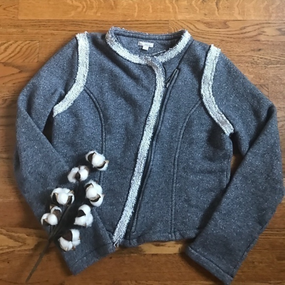 Gap asymmetrical zip‎ sweatshirt Moto jacket size M